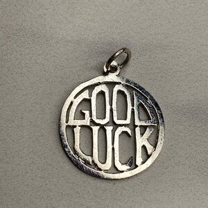 Good luck bracelet charm sterling silver 925